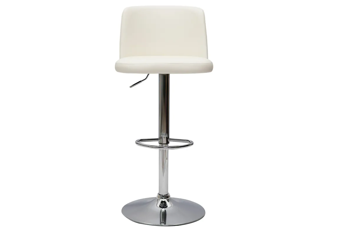 Fashion Miliboo Set de 2 taburetes de cocina de diseño regulables blanco MONTI
