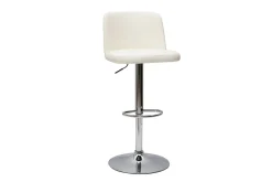 Fashion Miliboo Set de 2 taburetes de cocina de diseño regulables blanco MONTI