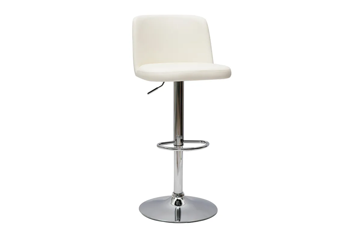 Fashion Miliboo Set de 2 taburetes de cocina de diseño regulables blanco MONTI