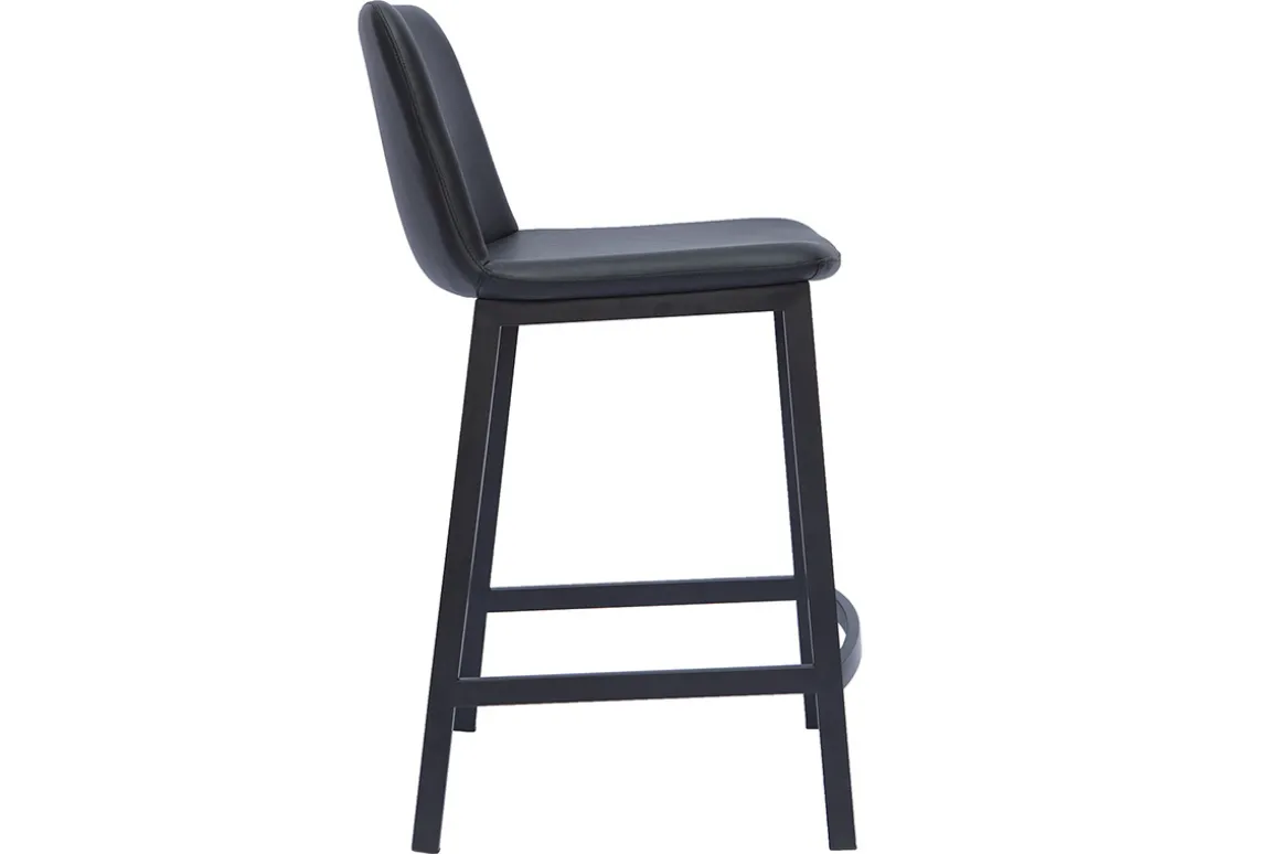 Sale Miliboo Set de 2 taburetes de cocina de diseño negro 66 cm altura ARSENE