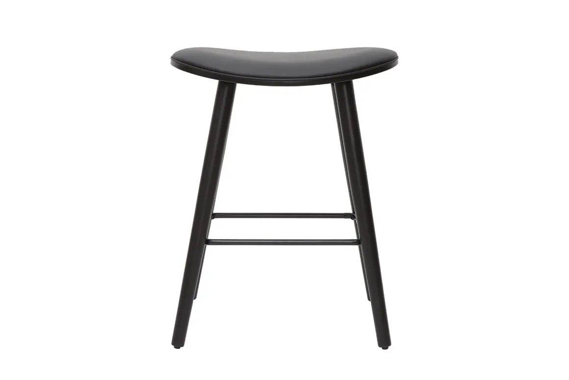 Online Miliboo Set de 2 taburetes de cocina de diseño negro 65 cm MEADOW