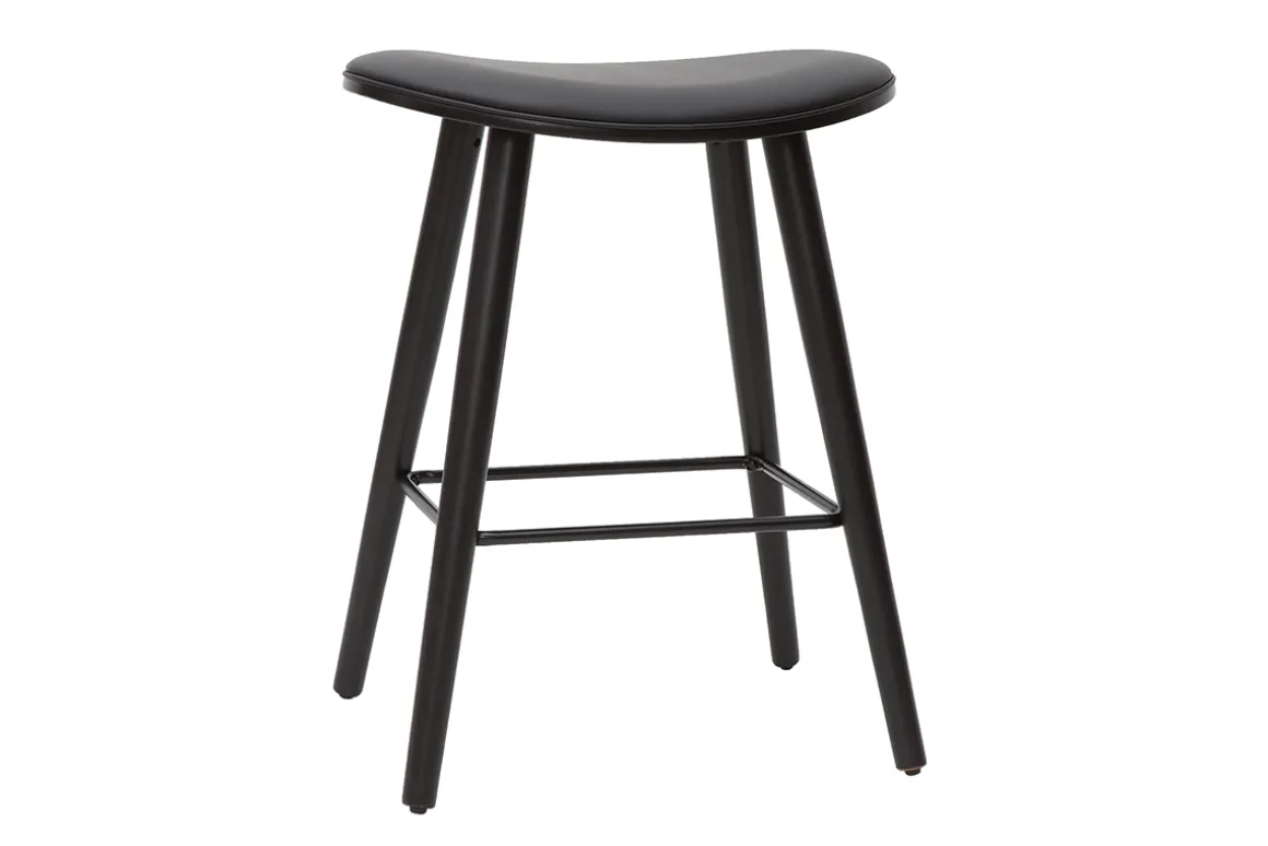 Online Miliboo Set de 2 taburetes de cocina de diseño negro 65 cm MEADOW