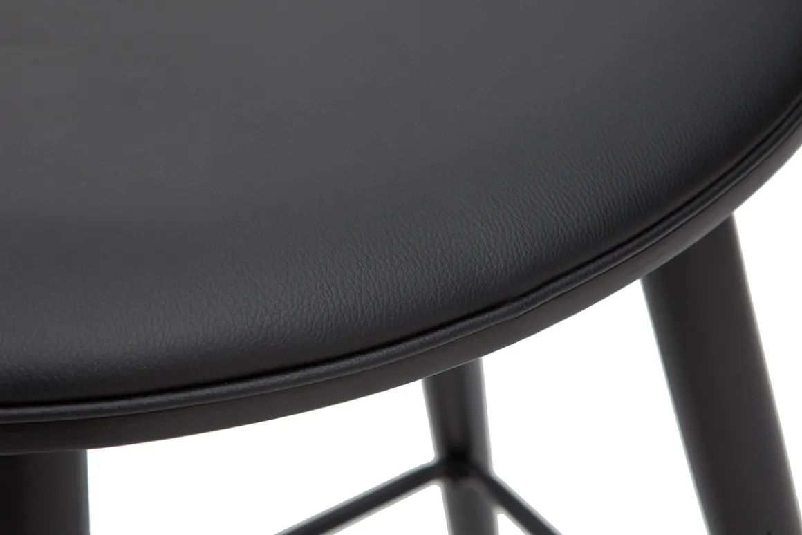 Online Miliboo Set de 2 taburetes de cocina de diseño negro 65 cm MEADOW