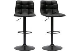 Hot Miliboo Set de 2 taburetes de cocina ajustables de diseño negro 65 cm MAXWELL
