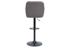 Best Sale Miliboo Set de 2 taburetes de cocina ajustables efecto terciopelo gris claro AMIKA