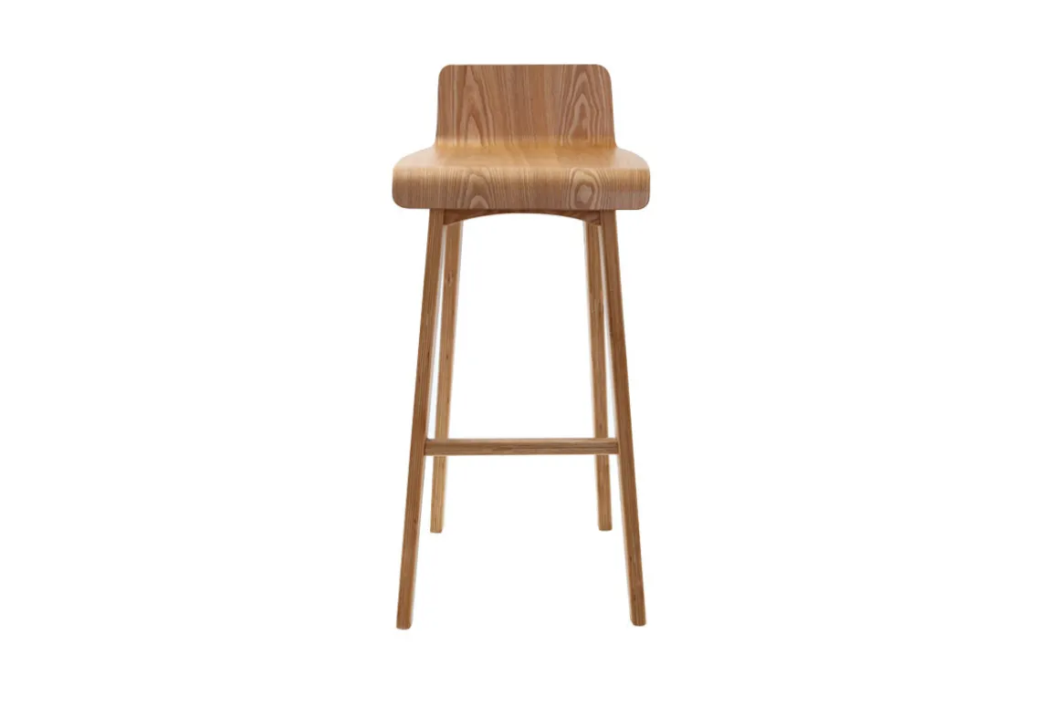 New Miliboo Set de 2 taburetes de cocina nórdicos de madera clara 75 cm BALTIK
