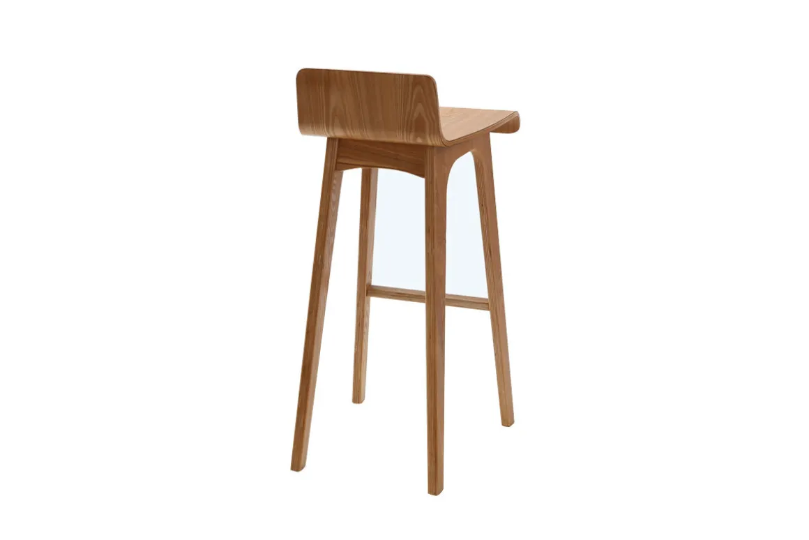 New Miliboo Set de 2 taburetes de cocina nórdicos de madera clara 75 cm BALTIK