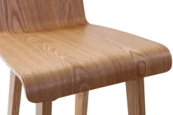 New Miliboo Set de 2 taburetes de cocina nórdicos de madera clara 75 cm BALTIK