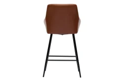 Best Sale Miliboo Set de 2 taburetes de cocina con asiento acolchado marrón y metal negro 65 cm MONTERO