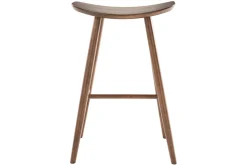 Sale Miliboo Set de 2 taburetes de cocina de diseño nogal 72 cm DEMORY