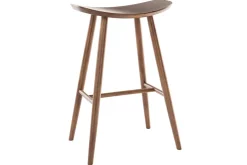 Sale Miliboo Set de 2 taburetes de cocina de diseño nogal 72 cm DEMORY