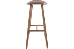 Sale Miliboo Set de 2 taburetes de cocina de diseño nogal 72 cm DEMORY