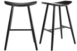 Cheap Miliboo Set de 2 taburetes de cocina negros 65 cm DEMORY