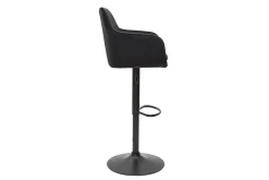 Best Miliboo Set de 2 taburetes de cocina ajustables de terciopelo negro y metal AMIKA