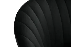 Discount Miliboo Set de 2 taburetes de cocina de diseño de terciopelo negro 68 cm DALLY
