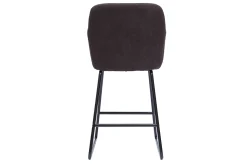 Sale Miliboo Set de 2 taburetes de cocina efecto aterciopelado gris oscuro 65 cm de altura AMIKA