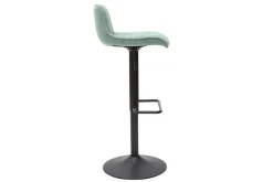 Cheap Miliboo Set de 2 taburetes de cocina regulables de tejido efecto aterciopelado texturizado verde celadón y metal negro BOOST