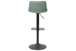 Cheap Miliboo Set de 2 taburetes de cocina regulables de tejido efecto aterciopelado texturizado verde celadón y metal negro BOOST