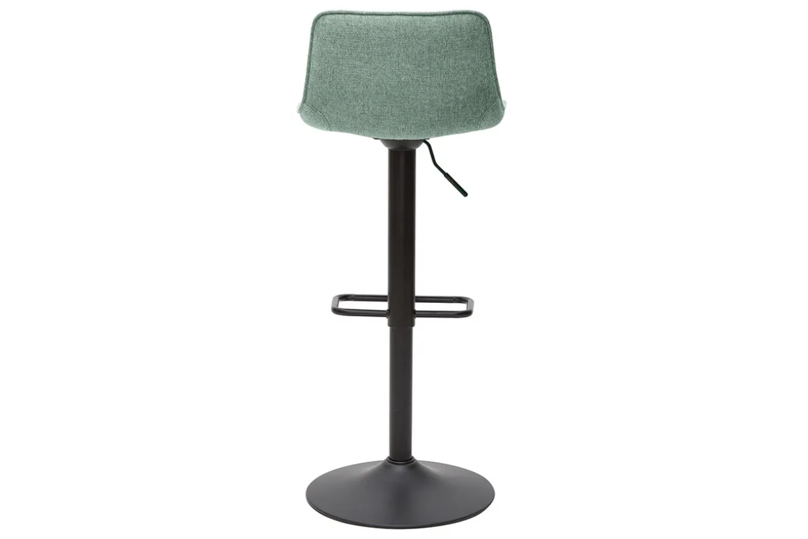 Cheap Miliboo Set de 2 taburetes de cocina regulables de tejido efecto aterciopelado texturizado verde celadón y metal negro BOOST