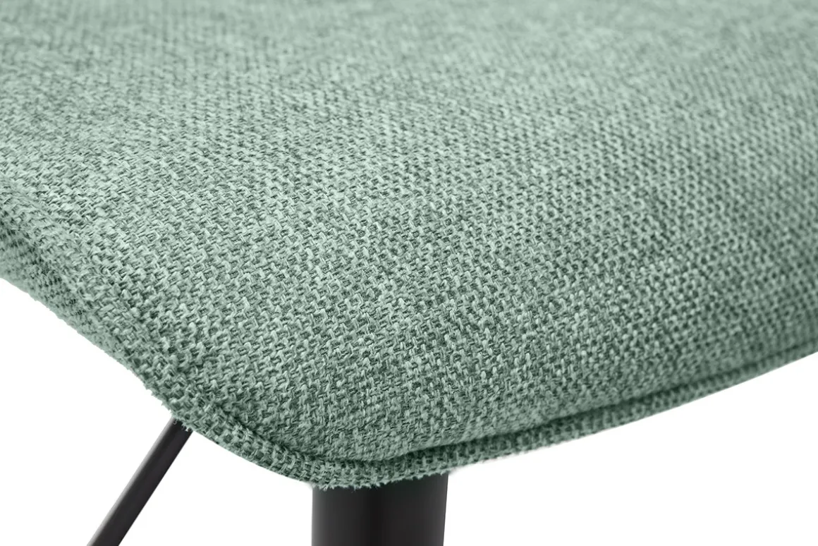 Cheap Miliboo Set de 2 taburetes de cocina regulables de tejido efecto aterciopelado texturizado verde celadón y metal negro BOOST