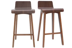 Sale Miliboo Set de 2 taburetes de cocina nórdicos nogal 65 cm BALTIK