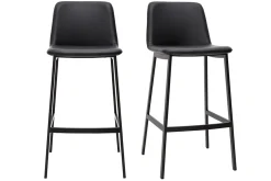 Best Sale Miliboo Set de 2 taburetes de cocina de diseño negro 75 cm ARSENE