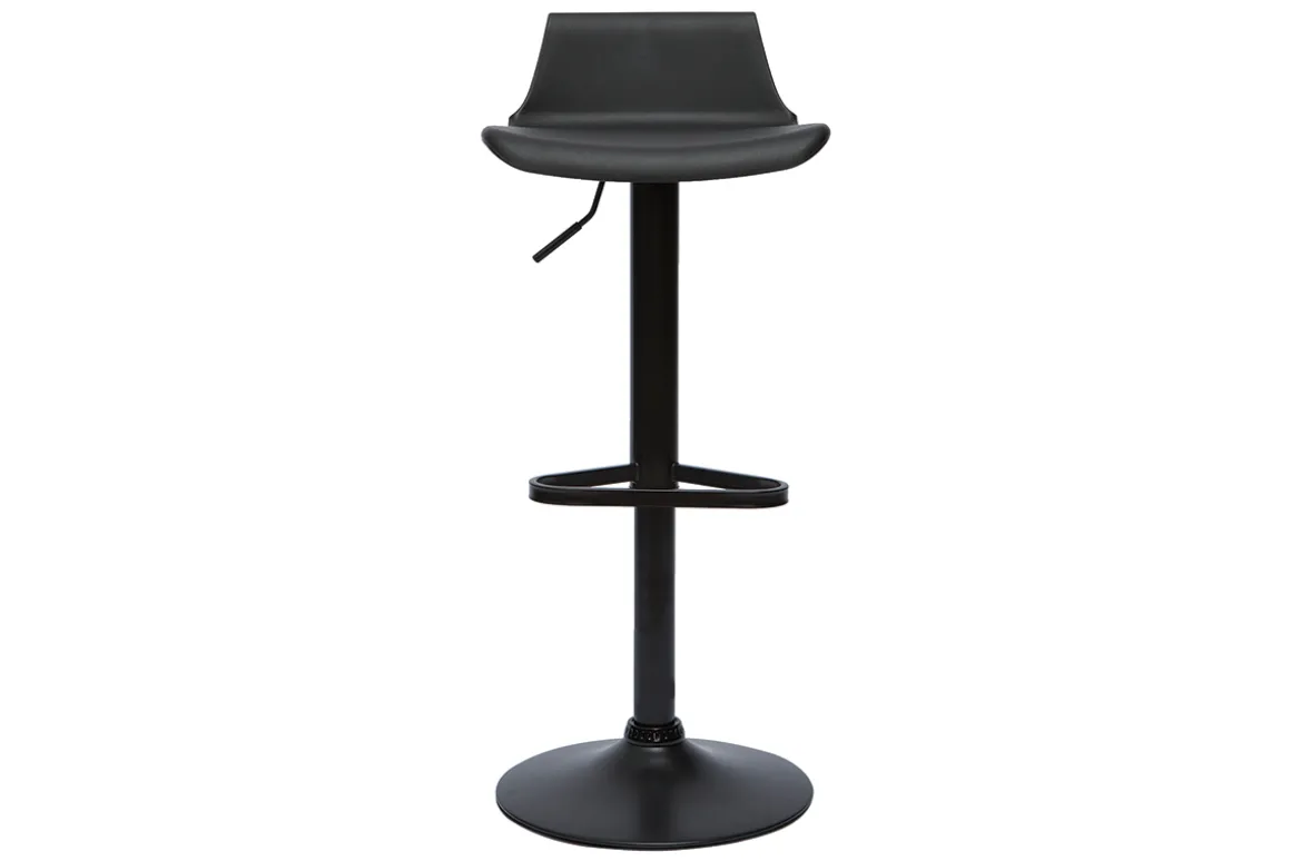 Clearance Miliboo Set de 2 taburetes de cocina de diseño negro ajustables 360º KRONOS