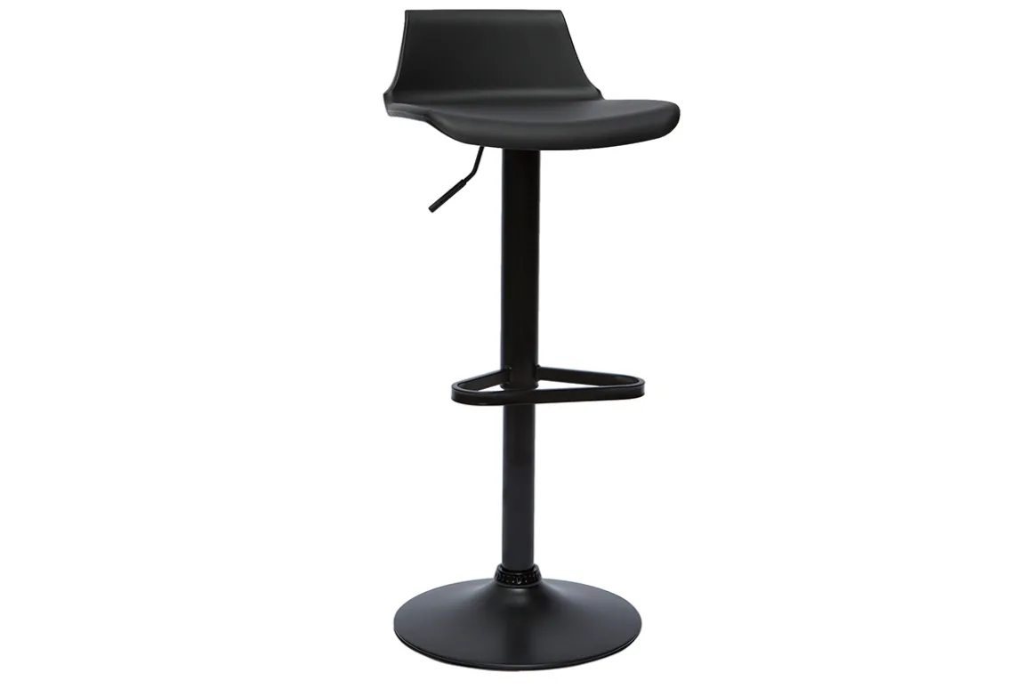 Clearance Miliboo Set de 2 taburetes de cocina de diseño negro ajustables 360º KRONOS