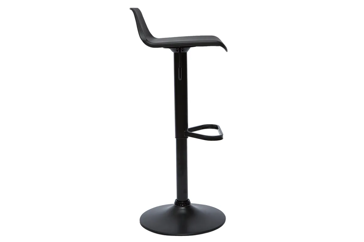 Clearance Miliboo Set de 2 taburetes de cocina de diseño negro ajustables 360º KRONOS