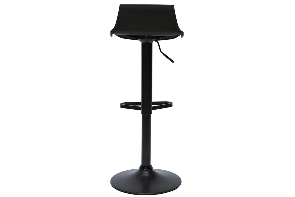 Clearance Miliboo Set de 2 taburetes de cocina de diseño negro ajustables 360º KRONOS