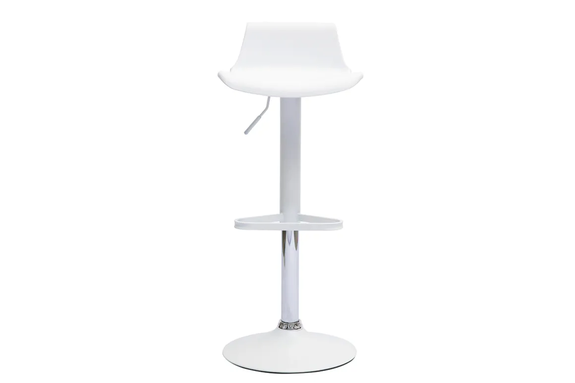 Best Sale Miliboo Set de 2 taburetes de cocina de diseño blancos ajustables 360º KRONOS
