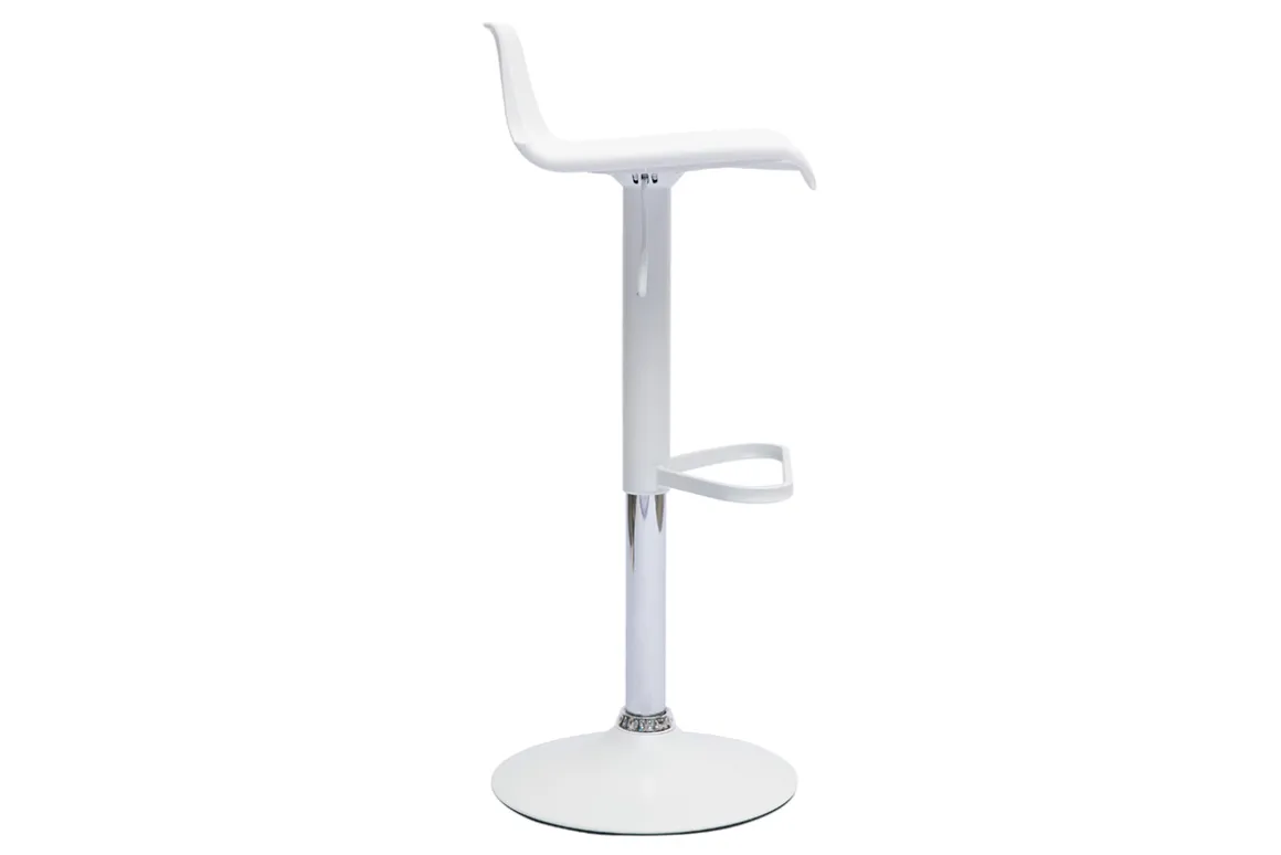 Best Sale Miliboo Set de 2 taburetes de cocina de diseño blancos ajustables 360º KRONOS
