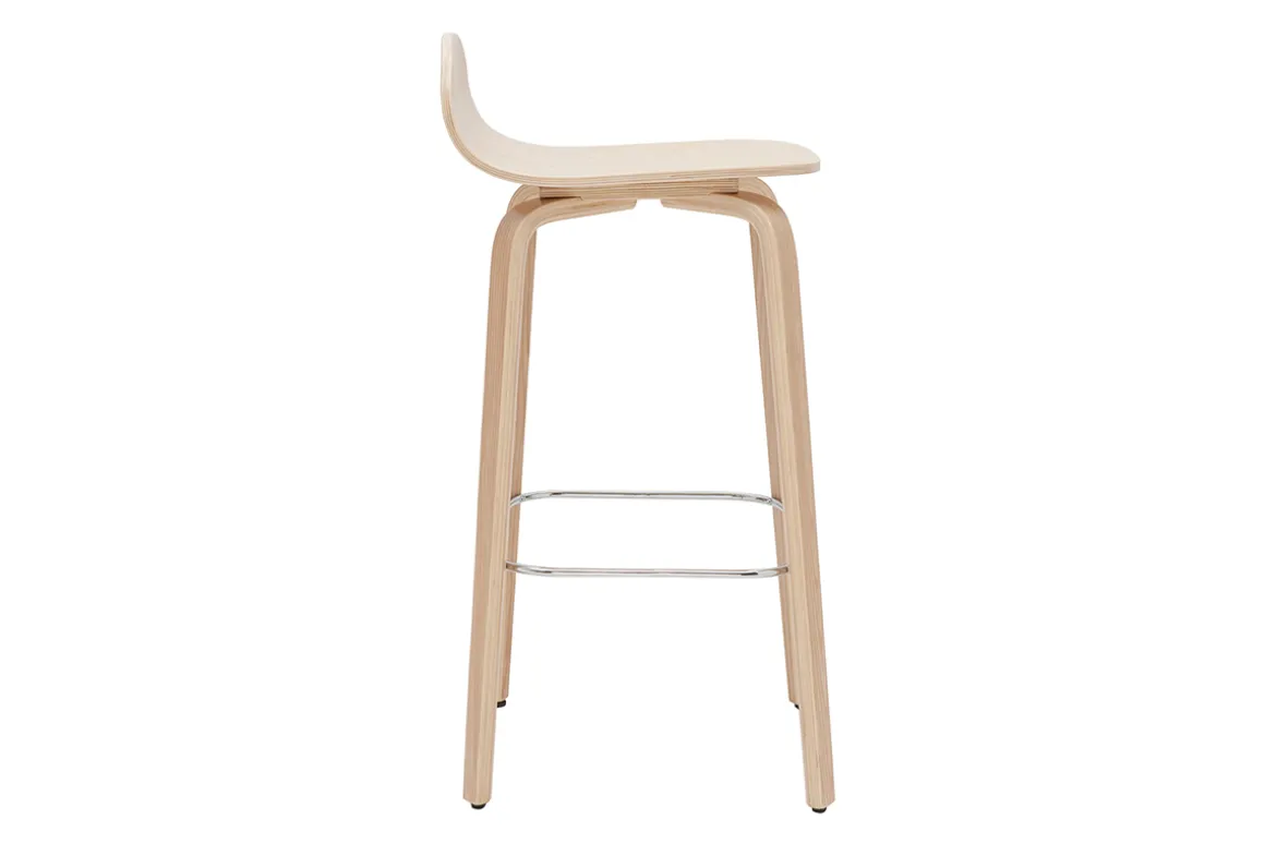 Outlet Miliboo Set de 2 taburetes de cocina nórdicos de madera de roble 68 cm OBRA