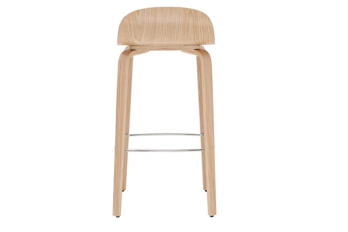 Outlet Miliboo Set de 2 taburetes de cocina nórdicos de madera de roble 68 cm OBRA