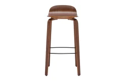 Best Sale Miliboo Set de 2 taburetes de cocina vintage de nogal 68 cm OBRA