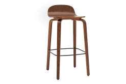 Best Sale Miliboo Set de 2 taburetes de cocina vintage de nogal 68 cm OBRA