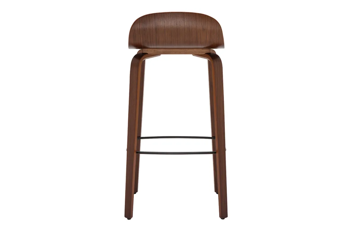 Best Sale Miliboo Set de 2 taburetes de cocina vintage de nogal 68 cm OBRA