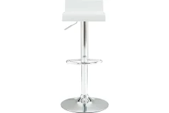Shop Miliboo Set de 2 taburetes de cocina blancos con madera y acero cromado SURF V2