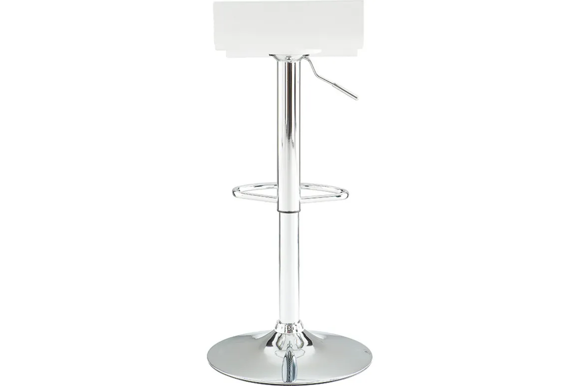 Shop Miliboo Set de 2 taburetes de cocina blancos con madera y acero cromado SURF V2