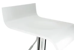Shop Miliboo Set de 2 taburetes de cocina blancos con madera y acero cromado SURF V2