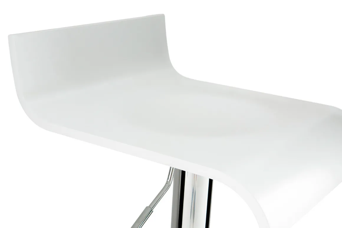 Shop Miliboo Set de 2 taburetes de cocina blancos con madera y acero cromado SURF V2