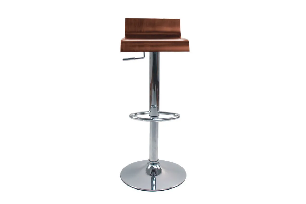 Best Miliboo Set de 2 taburetes de cocina de madera oscura de nogal y acero cromado SURF V2