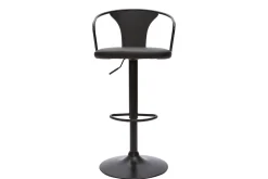 Discount Miliboo Set de 2 taburetes de cocina ajustables negros estilo industrial BECKETT