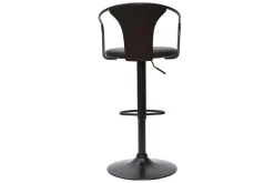 Discount Miliboo Set de 2 taburetes de cocina ajustables negros estilo industrial BECKETT