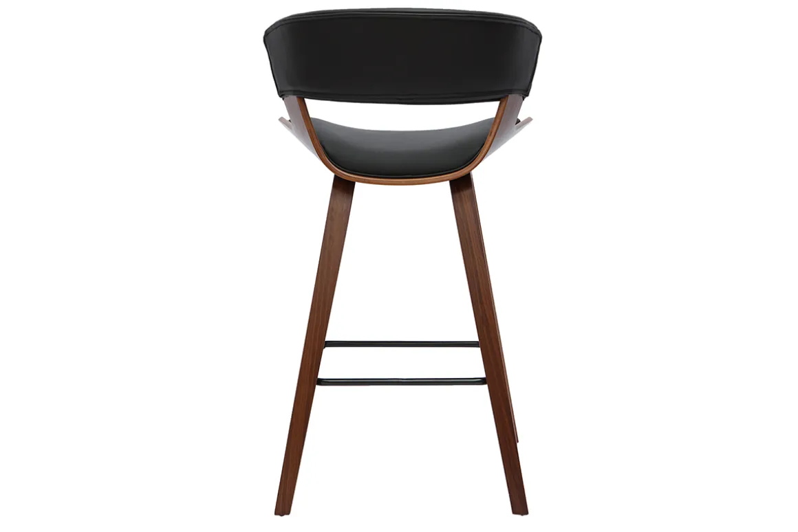 Store Miliboo Set de 2 taburetes de cocina de diseño negro con madera oscura 65 cm SYRAH