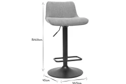 Online Miliboo Set de 2 taburetes de cocina regulables y giratorios 360º de tejido efecto aterciopelado terracota y metal negro BOOST