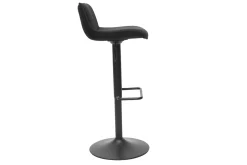 Store Miliboo Set de 2 taburetes de cocina ajustables 360º negros de terciopelo y metal BOOST