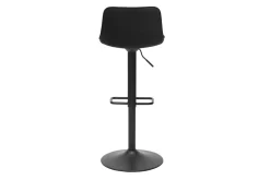 Store Miliboo Set de 2 taburetes de cocina ajustables 360º negros de terciopelo y metal BOOST