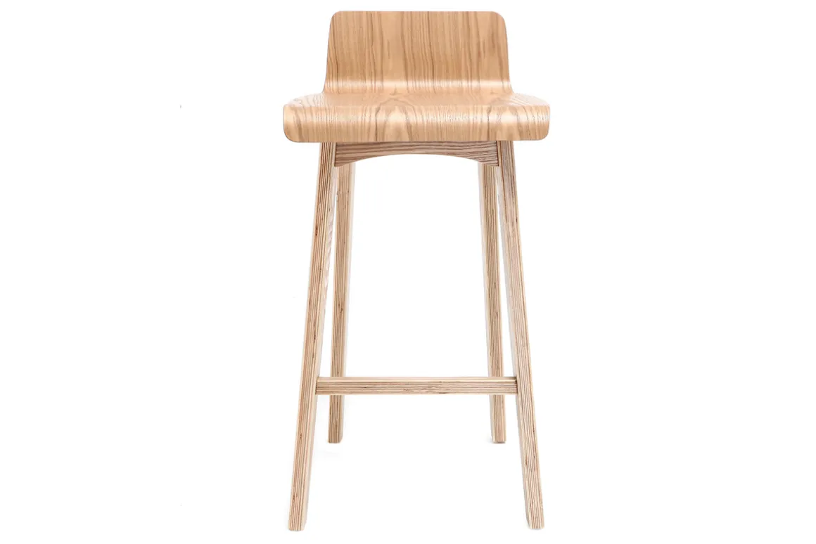 Shop Miliboo Set de 2 taburetes de cocina nórdicos madera clara 65 cm BALTIK