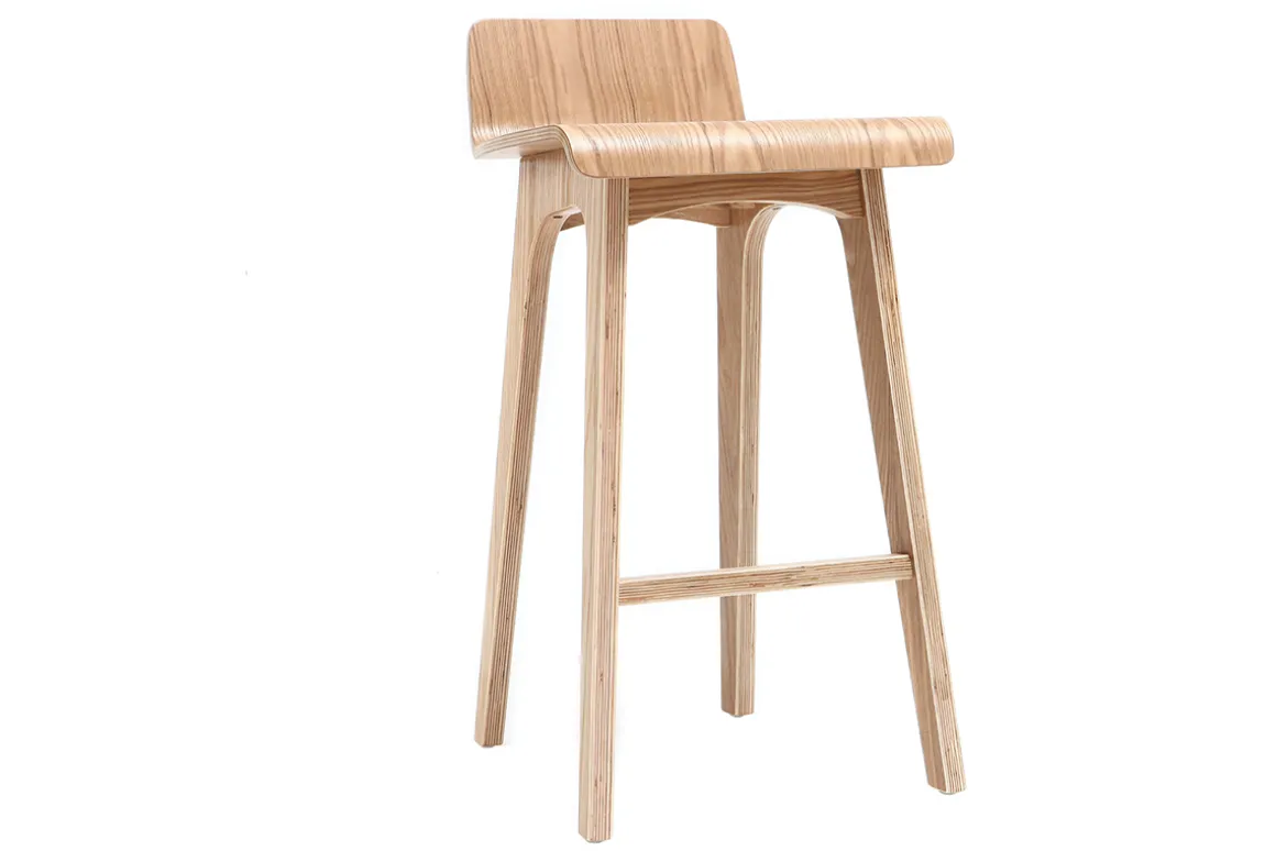 Shop Miliboo Set de 2 taburetes de cocina nórdicos madera clara 65 cm BALTIK